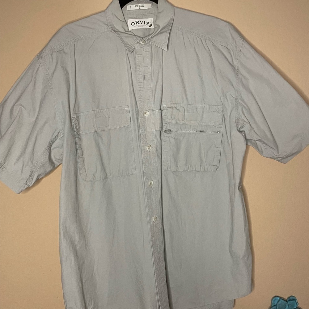 ORVIS Fishing Safari Guide Shirt S/s Khaki Tan large​​​​​​​​​​​​​​​​​​​​​​​​​​​
